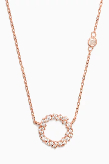 New World Necklace in Rose Gold-plated Sterling Silver