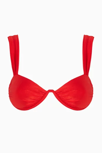 Anniston Bikini Top in Stretch Nylon