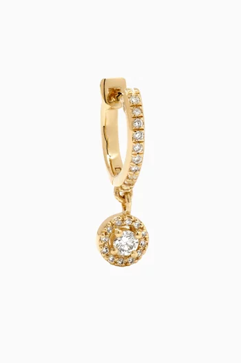 Diamond Huggie Single Earring in 14kt Yellow Gold