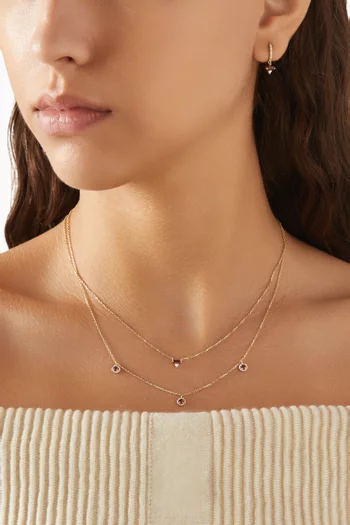 Ruby Pendant Necklace in 14kt Yellow gold