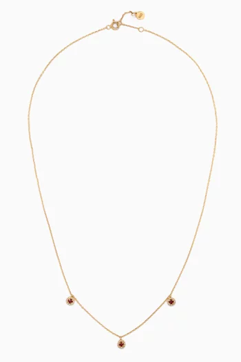 Ruby Pendant Necklace in 14kt Yellow gold