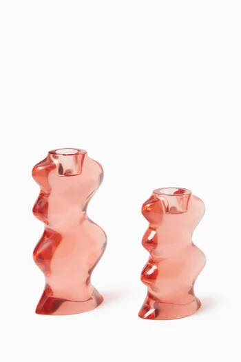Lia Wavy Candle Holders