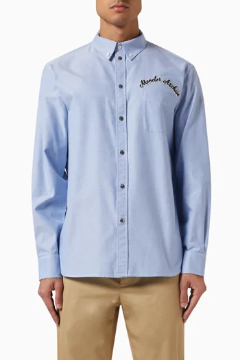 Logo Buttoned Shirt in Cotton