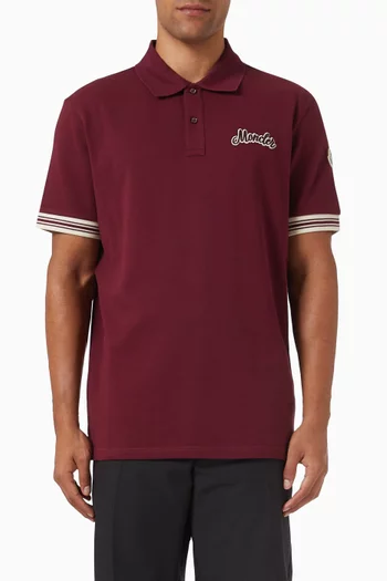 تي شيرت بولو بشعار الماركة قطن بيكيه