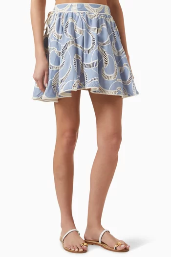 Arminda Embroidered Mini Skirt