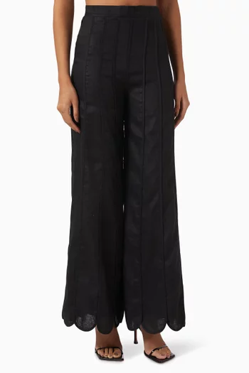 Coconut Wide-leg Pants in Linen