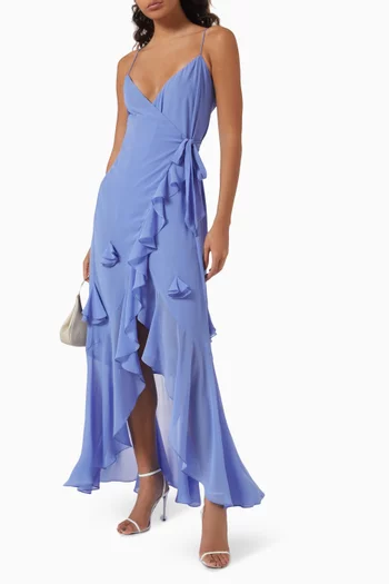 Terra Ruffle Dress in Chiffon