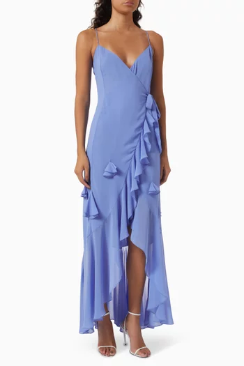 Terra Ruffle Dress in Chiffon