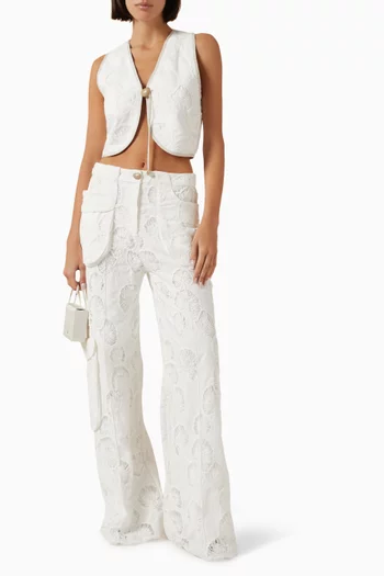 Jack Embroidered Vest in Cotton