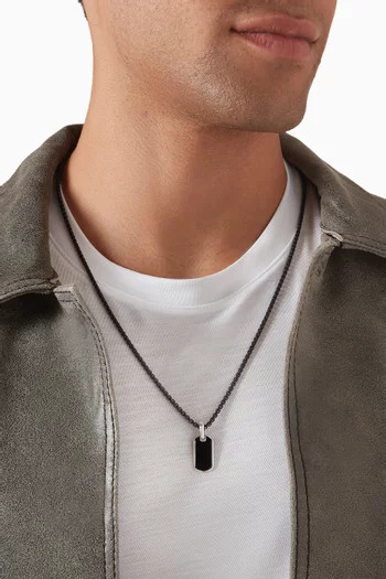 Chevron Tag in Sterling Silver, 21mm