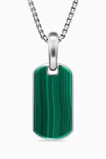 Chevron Tag in Sterling Silver, 21mm