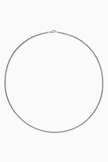Box Chain Necklace in Sterling Silver, 2.7mm