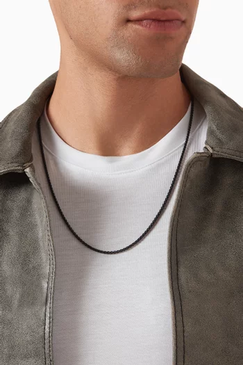 Box Chain Necklace in Stainless Steel, 2.7mm