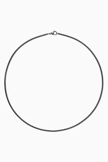 Box Chain Necklace in Stainless Steel, 2.7mm