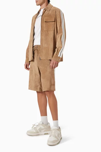 Track Shirt in Suede