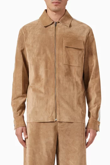 Track Shirt in Suede
