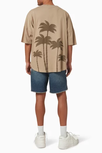Palm Tree-print T-shirt in Cotton