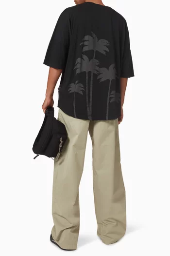 Palm Tree-print T-shirt in Cotton