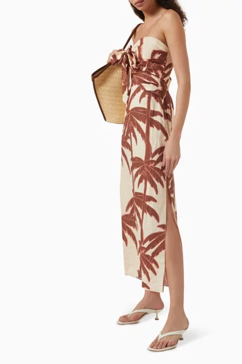 Water Adventure Maxi Dress in Linen