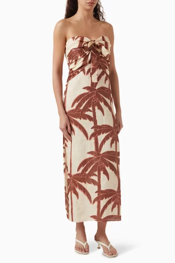 Water Adventure Maxi Dress in Linen