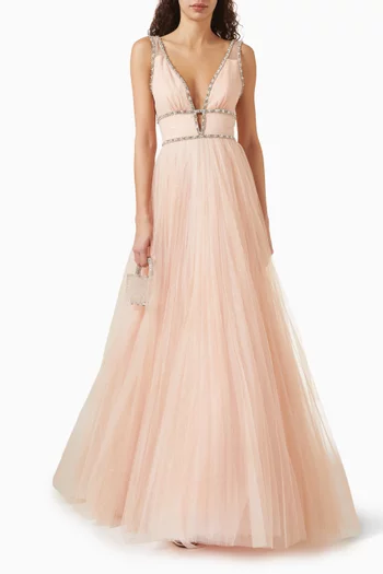 Cybele Bead-embellished Gown in Tulle