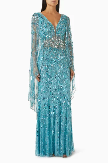 Honey Pie Sequin-embellishment Gown in Tulle
