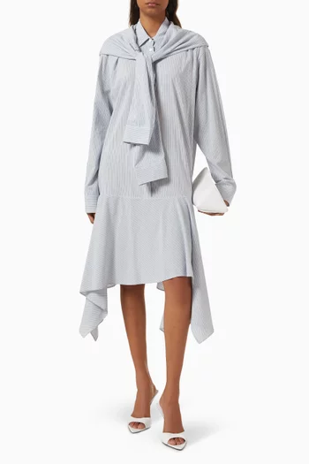 Layered Midi Dress in Viscose Blend