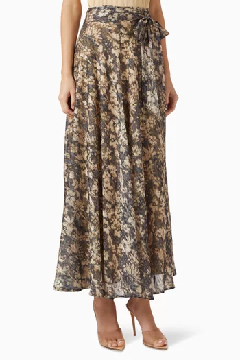 Belted Maxi Skirt