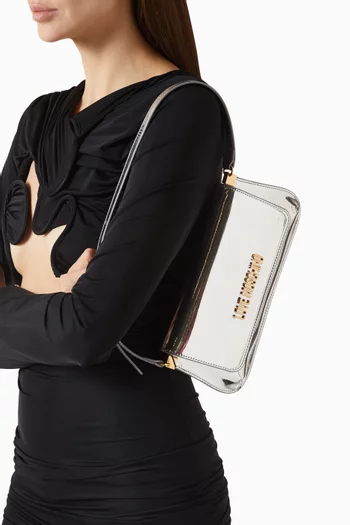 Logo Shoulder Bag in Faux Leather