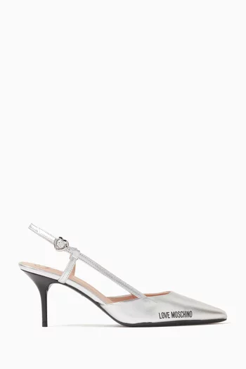 Logo 65 Slingback Pumps