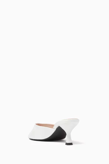 Logo 55 Mule Sandals in Patent Leather