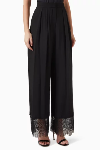 Lace-hem Pants