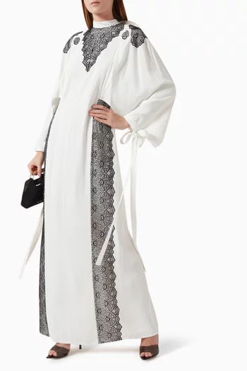 Lace-panel Maxi Dress