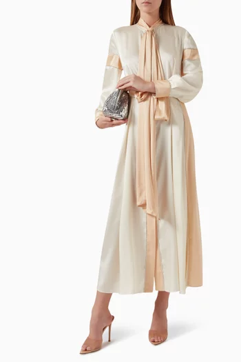 Crystal-embellished Tie-up Dress