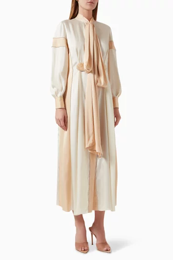 Crystal-embellished Tie-up Dress
