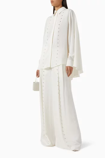 Rhinestone Wide-leg Pants
