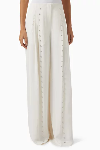 Rhinestone Wide-leg Pants