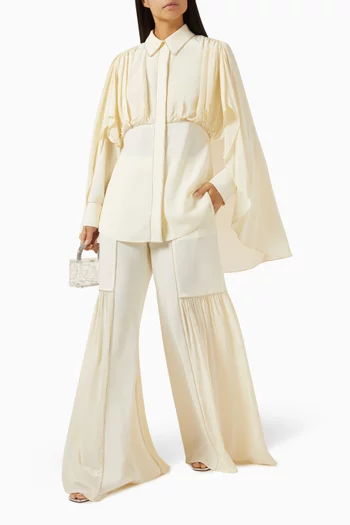 Embellished Cape Shirt