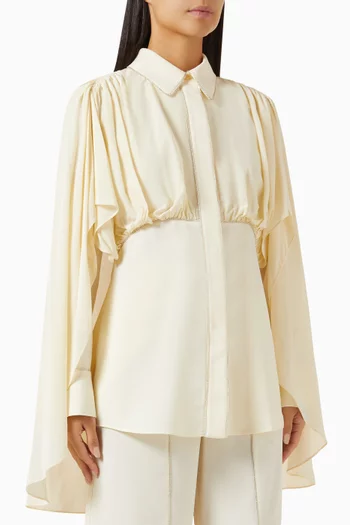 Embellished Cape Shirt