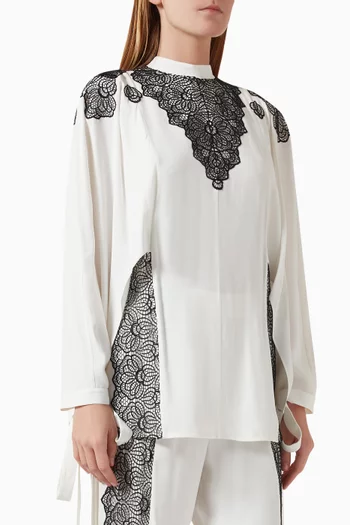 Lace-panel Blouse