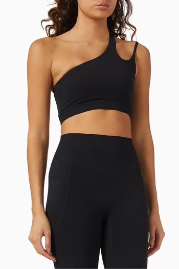 Miami One-shoulder Sports Bra in Stretch Nylon