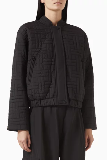 'Kenzo Weave' Quilted Puffer Jacket