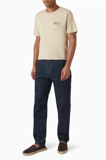 Weave Embroidered Slim T-shirt in Cotton