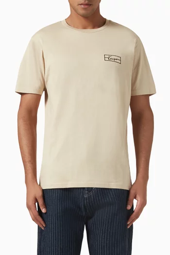 Weave Embroidered Slim T-shirt in Cotton