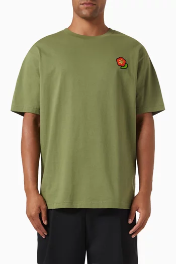 Pop Embroidered T-shirt in Cotton