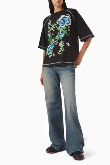 Peonies T-shirt in cotton