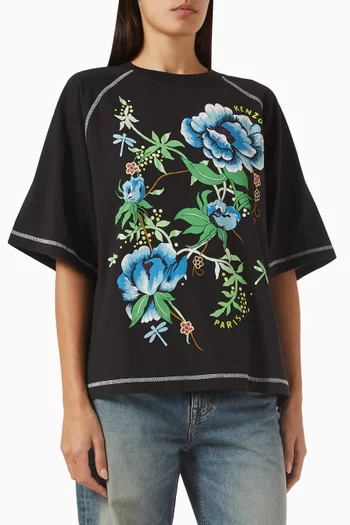 Peonies T-shirt in cotton