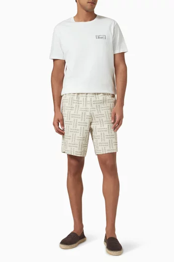 Weave Embroidered Slim T-shirt in Cotton