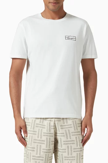 Weave Embroidered Slim T-shirt in Cotton