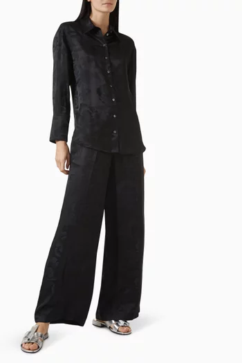 Peonies Shirt in Silk Blend